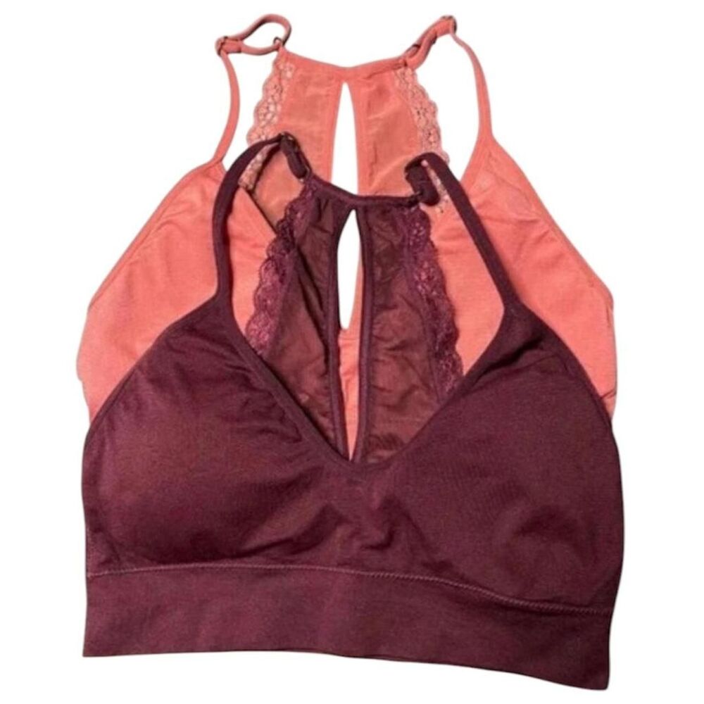 🌙✨Marilyn Monroe Women's Burgundy and Pink Bralettes
